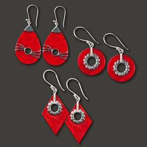 【送料無料】ジュエリー・アクセサリー イヤリングシルバーレッドコーラルメインイヤーペンダントboucles doreilles 925 argent et corail rouge finition main oreille pendentif