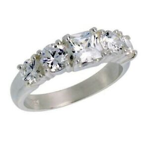 【送料無料】ジュエリー・アクセサリー シルバースターリングエンゲージメントリングプリンセスカットグレーセンターargent sterling fiancailles cz ring w 5mm 075 ctprincesse coupe centre gris