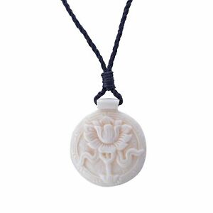 【送料無料】ジュエリー・アクセサリー チベットネックレスペンダント81stgeneration fait main fleur de lotus tibetain bouddha collier pendentif en os