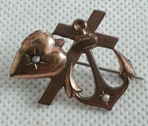 【送料無料】ジュエリー・アクセサリー ブローチantique broche, foi amour espoir j7 14,585円