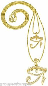【送料無料】ジュエリー・アクセサリー ホルスストラスマイクロアイナインセットネックレスボックスチェーン?il de horus strass et micro eye neuf ensemble collier 24 amp; 762cm boite chaines