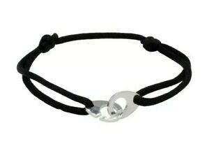 【送料無料】ジュエリー・アクセサリー シルバーメッキコードブレスレットbracelet menottes sur cordon plaque argent