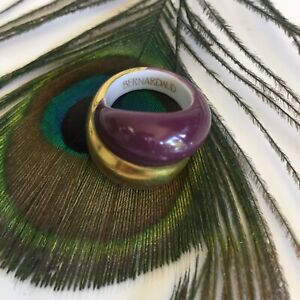 【送料無料】ジュエリー・アクセサリー ベルナルドーリングサイズゴールドバイオレットカラーbague bernardaud en porcelaine taille 55 couleur or et violet