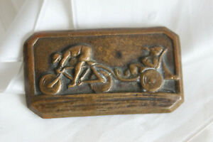 【送料無料】ジュエリー・アクセサリー バイクブローチトレーラーサイクリストキャビネットブローチrare broche ancienne velo et remorque cycliste amusant cabinet curiosite brooch
