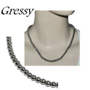 【送料無料】ジュエリー・アクセサリー グレッシーシルバーステンレスメッシュボールgressy collier en acier inoxydable argente maille boule 6mm 4550cm bijou