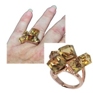 【送料無料】ジュエリー・アクセサリー ゴールドピンククリスタルリングオリジナルリングbague fantaisie originale couleur or rose cristal vert pale t 54 bijou ring