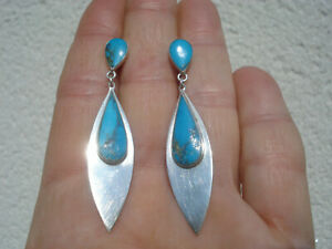 【送料無料】ジュエリー・アクセサリー ヴィンテージシルバーターコイズイヤリングjolies boucles doreilles vintages en argent et turquoise