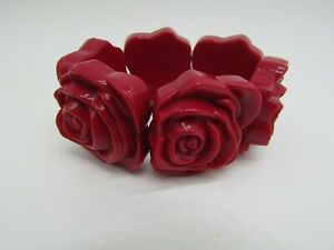 【送料無料】ジュエリー・アクセサリー ヴィンテージプラスチックブレスレットバラヴィンテージバラプラスチックブレスレットbracelet vintage plastiques aux roses vintage plastic bracelet with roses 15,584円