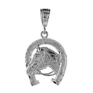 【送料無料】ジュエリー・アクセサリー グラムシルバースターリングホースアイアンペンダント75 grammes argent sterling fer a cheval avec tete de cheval pendentif