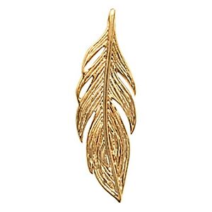 【送料無料】ジュエリー・アクセサリー ブリリシスゴールドメッキフェザーペンダントpendentif brillaxis plume plaque or