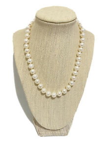 【送料無料】ジュエリー・アクセサリー コリアーストランドストランドシルバースターリングファーモイアgrand 910mm rond blanc perle de culture collier strand argent sterling fermoire
