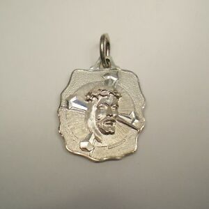 【送料無料】ジュエリー・アクセサリー キリストメダルヘッドシルバーmedaille sacree tete du christ argent 800 dim 38 x 28 mm poids 15,6 gr 30024