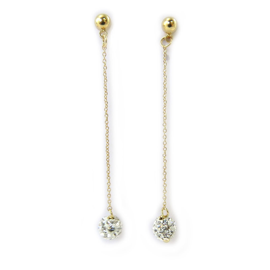 【送料無料】ジュエリー・アクセサリー ユリゴールドメッキホワイトクリスタルles tresors de lily [m1692] boucles plaque or sissi blanc cristal