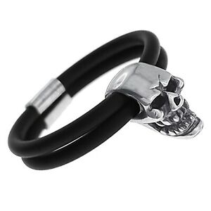 【送料無料】ジュエリー・アクセサリー シルバーゴムデスヘッドリングサイズニューファンドランドbague tete de mort en argent 925 et caoutchouc choisissez votre taille neuve