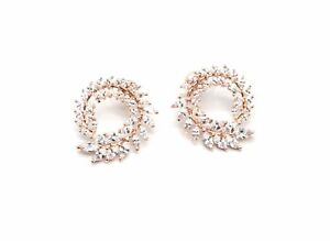 【送料無料】ジュエリー・アクセサリー クラウンローリエイヤリングラウンドストラスジルコニウムbo1237e boucles doreilles couronne laurier arrondie strass zirconium et me