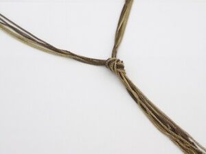 【送料無料】ジュエリー・アクセサリー ブロンズマルチチェーンネックレスcollier multichaines bronze dore en y