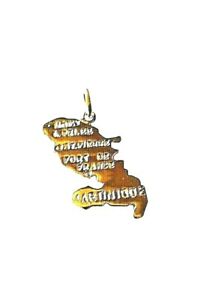 【送料無料】ジュエリー・アクセサリー ゴールドメッキペンダントマルティニークpendentif en plaque or martinique