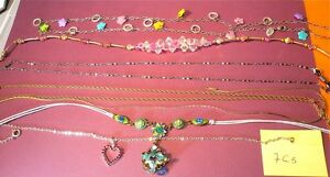 【送料無料】ジュエリー・アクセサリー コリアーズチェーンエナメルラインストーンelot de 7 colliers, chaines, strass emaux, ref7c5