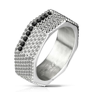【送料無料】ジュエリー・アクセサリー スパイクジルコンブラックシルバーシュラウベンムッターリングstatementring argent schraubenmutterring recouvert avec spike u zircon noir