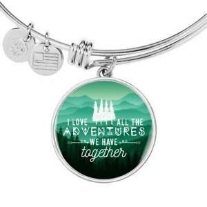 【送料無料】ジュエリー・アクセサリー スチールセットゴールドサークルi love tout le adventures we have ensemble acier inoxydable ou 18k or cercle ba