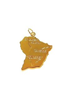 【送料無料】ジュエリー・アクセサリー ゴールドメッキペンダントガイアナpendentif en plaque or guyane