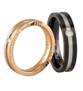 【送料無料】ジュエリー・アクセサリー カップルリングスチールステンレスバイコロールリング2 bague de couple acier inox fiancailles damitie amour bicolore anneau