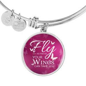 【送料無料】ジュエリー・アクセサリー ゴールドサークルジョンクfly as far votre ailes peut prendre vous acier inoxydable ou 18k or cercle jonc