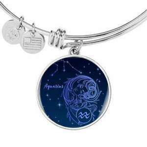 【送料無料】ジュエリー・アクセサリー アクエリアスコンステレーションクイーンスチールゴールドサークルブレスレットaquarius constellation reine acier inoxydable ou 18k or cercle bracelet