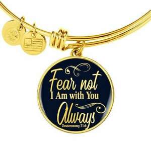 【送料無料】ジュエリー・アクセサリー スチールゴールドサークルブレスレットfear pas i am avec vous toujours acier inoxydable ou 18k or cercle bracelet