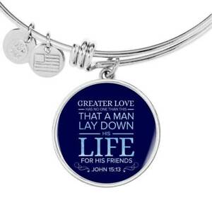 【送料無料】ジュエリー・アクセサリー クリスティジュエリージョンサークルブレスレットchriste bijoux john 15 13 pour pour lui amis cercle bracelet inoxydable saint