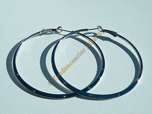 【送料無料】ジュエリー・アクセサリー シルバーイヤリングスチールステンレスペンダントクレオールラウンドストラスboucles doreilles argente acier inox pendantes creoles ronde 64 mm 5 zc strass 14,785円