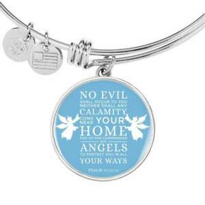 【送料無料】ジュエリー・アクセサリー スチールゴールドサークルブレスレットpsaume 91 1011 bible verset acier inoxydable ou 18k or cercle bracelet