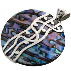 【送料無料】ジュエリー・アクセサリー シェルパウアスターリングシルバー6cm magnifique coquillage paua 925 argent sterling