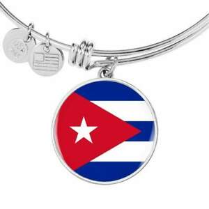 【送料無料】ジュエリー・アクセサリー キューバフラグスチールブレスレットゴールドサークルブレスレットcuba drapeau bracelet acier inoxydable ou 18k or cercle bracelet