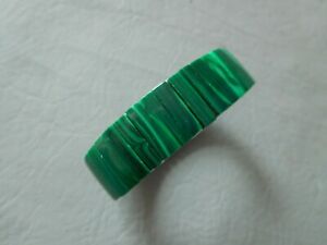 【貨物輸送無料】宝飾品・付属物 ブレスレットフレックスグリーンマラカイトグリーンbracelet ancien flex elastique extensible rectangle vert malachite 16 粍 green