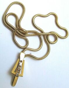 【送料無料】ジュエリー・アクセサリー ネックレスネクタイヴィンテージモデルバックルベルトカラーゴールドcollier cravate bijou vintage annees 1970 modele boucle ceinture couleur or 89