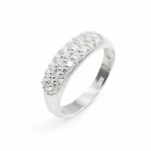 【送料無料】ジュエリー・アクセサリー シルバーシルバーリングジルコンパヴェsilver argent bague zircon pave trois rangees