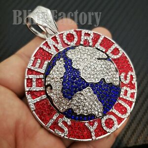 【貨物輸送無料】宝飾品・付属物 ヒップホップアイスザワールドブリングバストダウンファッションラージチャームhip hop iced the world is yours bling bust down fashion large charm pendant