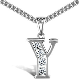 【送料無料】ジュエリー・アクセサリー ジュエルコロンドンシルバージルコーネイニシャルペンダントチェーンjewelco london argent zircone identite pendentif initiale y 457cm chaine