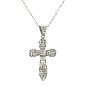 【送料無料】ジュエリー・アクセサリー シルバースターリングクラシックラテンクロスクリスタルジルコンペンダントargent sterling classique latin croix cristaux zircon religieux pendentif