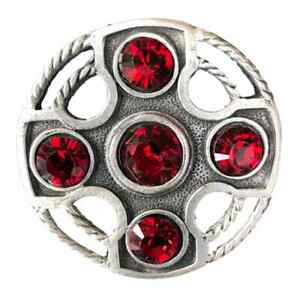 【貨物輸送無料】宝飾品・付属物 ラウンドケルトルビーイータンイングリッシュスズrond noeud celtique broche crafted de etain anglais avec 5 rubis cristaux