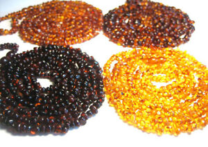 【貨物輸送無料】宝飾品・付属物 バルト写実的首飾りambre baltique veritable collier 120珊, 120珊 choisissez votre couleur