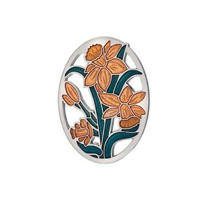 【貨物輸送無料】宝飾品・付属物 イエローブローチシルバーメッキオールナインパッケージjonquille broche jaune plaque argent tout neuf emballage cadeau