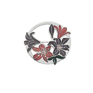 【貨物輸送無料】宝飾品・付属物 バイオレットライスホワイトブロイラーメッキシルバーオールナインパッケージングviolet lys blanc broche plaque argent tout neuf emballage cadeau