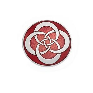 【貨物輸送無料】宝飾品・付属物 レッドケルトノットブローチメッキシルバーオールナインパッケージrouge noeud celtique broche plaque argent tout neuf emballage cadeau