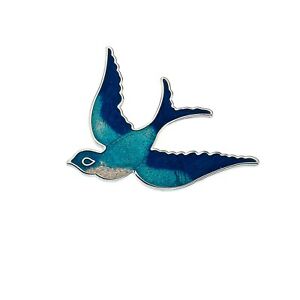 【貨物輸送無料】宝飾品・付属物 ターコイズヒロネルピンメッキシルバーオールナインパッケージturquoise hirondelle broche plaque argent tout neuf emballage cadeau