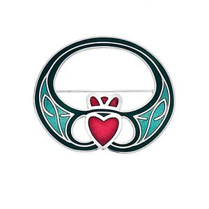【貨物輸送無料】宝飾品・付属物 クラダブローチシルバーメッキオールナインパッケージmoderne claddagh broche plaque argent tout neuf emballage cadeau