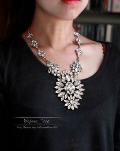 【貨物輸送無料】宝飾品・付属物 ミロングフラワークリスタルネックレスヴィンテージクラスオリジナルcollier milong fleur cristal transparent ancien vintage class original amn 1