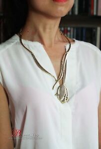 【送料無料】ジュエリー・アクセサリー ファッションミロングリジッドチューリップフラワーオリジナルヴィンテージcollier fashion mi long rigide tulipe fleur metallique original vintage osc4
