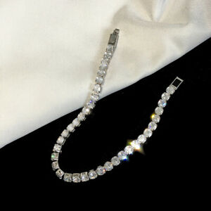 【送料無料】ジュエリー・アクセサリー ブレスレットワンランクリスタルシンプルライトンゴールドメッキホワイトbracelet un rang cristal cz brillant simple laiton plaque or 18k blanc gd6